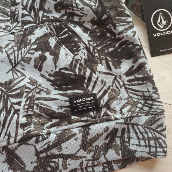 VOLCOM Baby NEW Blue Palm French Terry Hoodie & Shorts Set - Picture 3 of 16